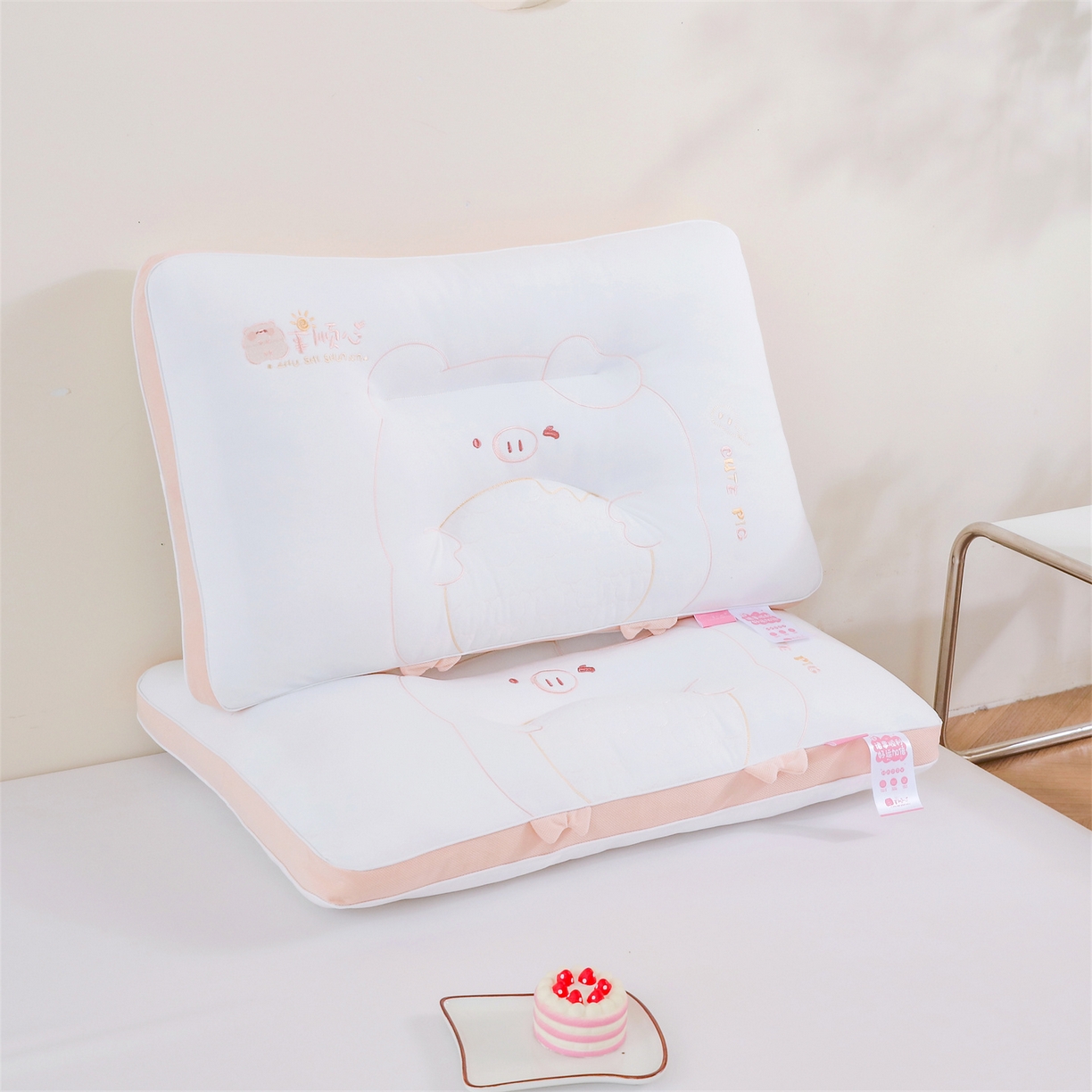 91家纺网 家纺一手货源 找家纺 （总）麦肯锡 2025新款诸事顺心定型亲子枕枕头枕芯