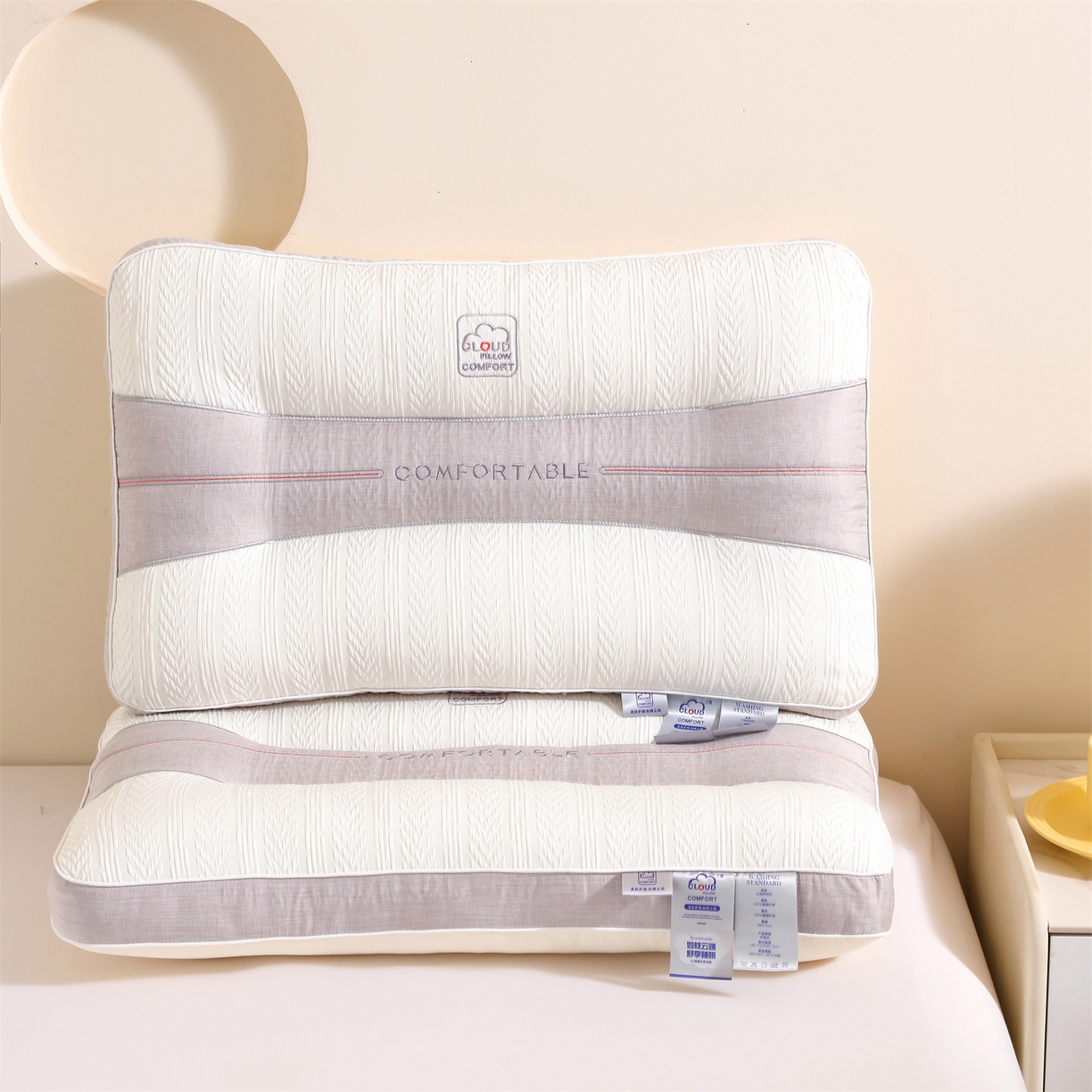 91家纺网 家纺一手货源 找家纺 （总）麦肯锡 2025新款云端舒适定型枕枕头枕芯