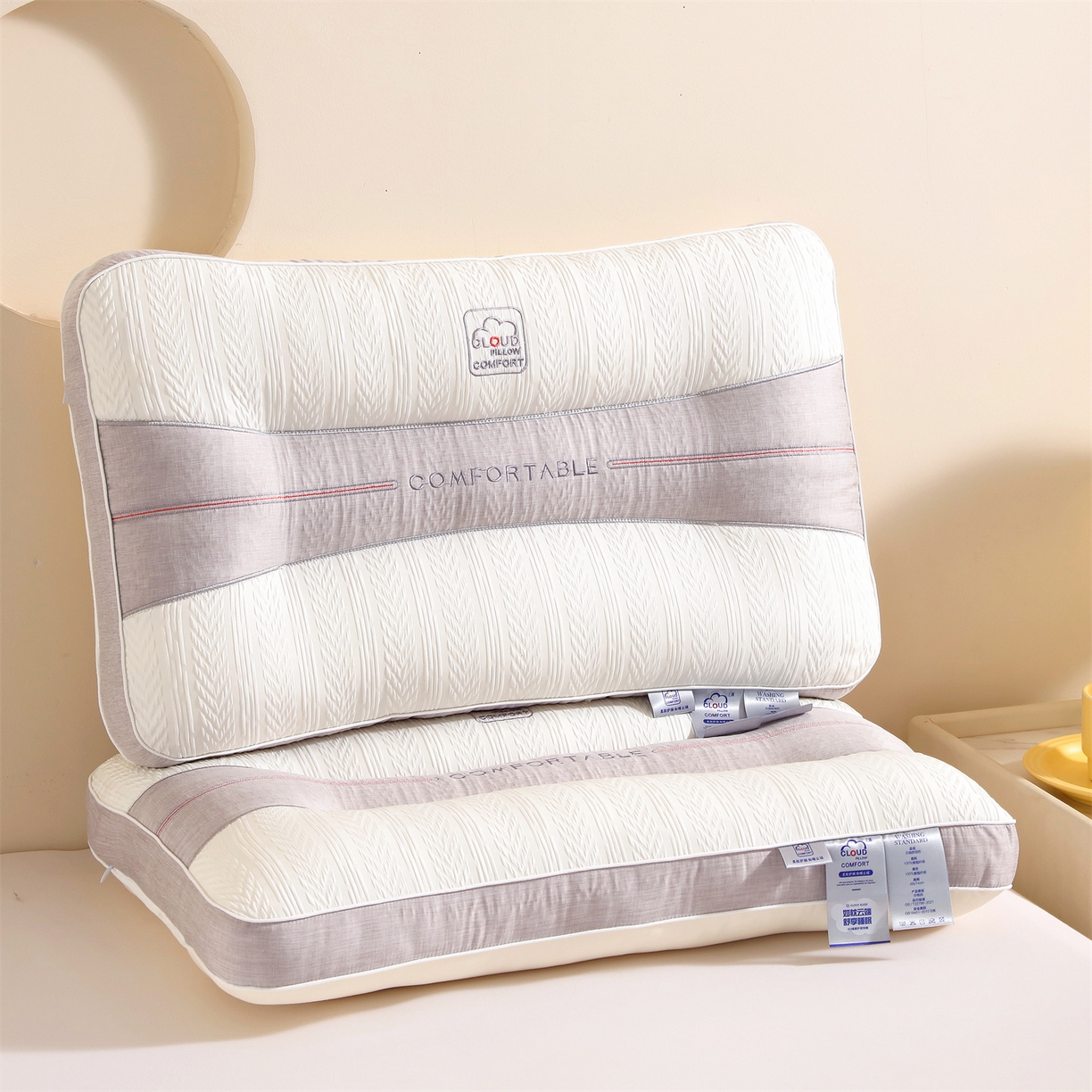 91家纺网 家纺一手货源 找家纺 （总）麦肯锡 2025新款云端舒适定型枕枕头枕芯