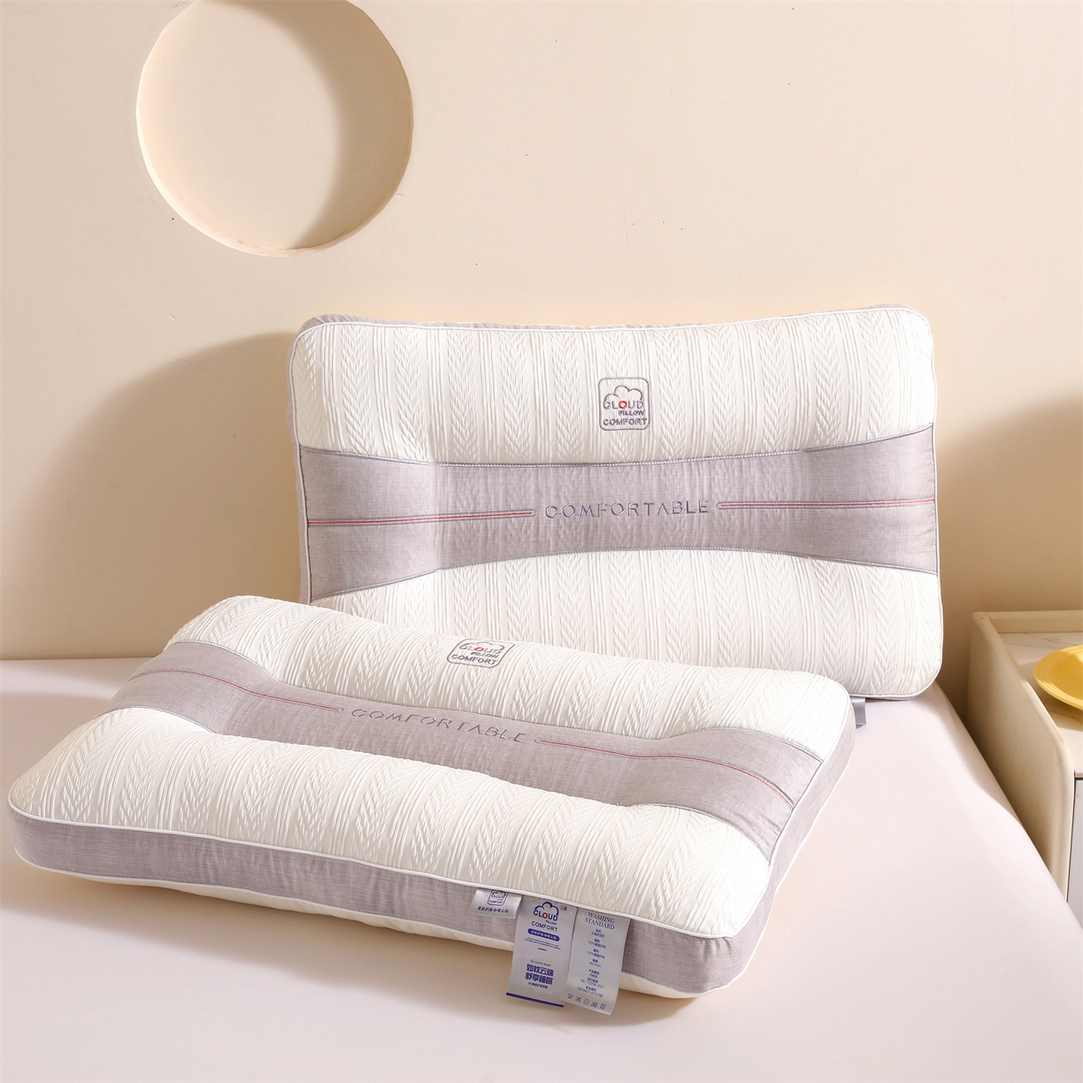 91家纺网 家纺一手货源 找家纺 （总）麦肯锡 2025新款云端舒适定型枕枕头枕芯