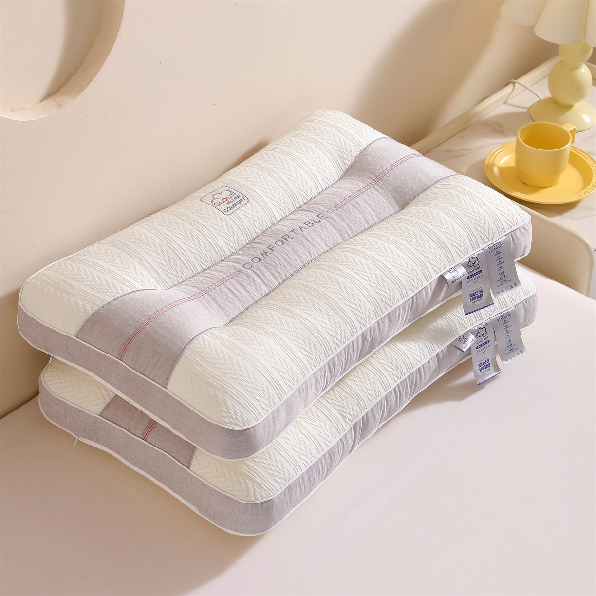 91家纺网 家纺一手货源 找家纺 （总）麦肯锡 2025新款云端舒适定型枕枕头枕芯