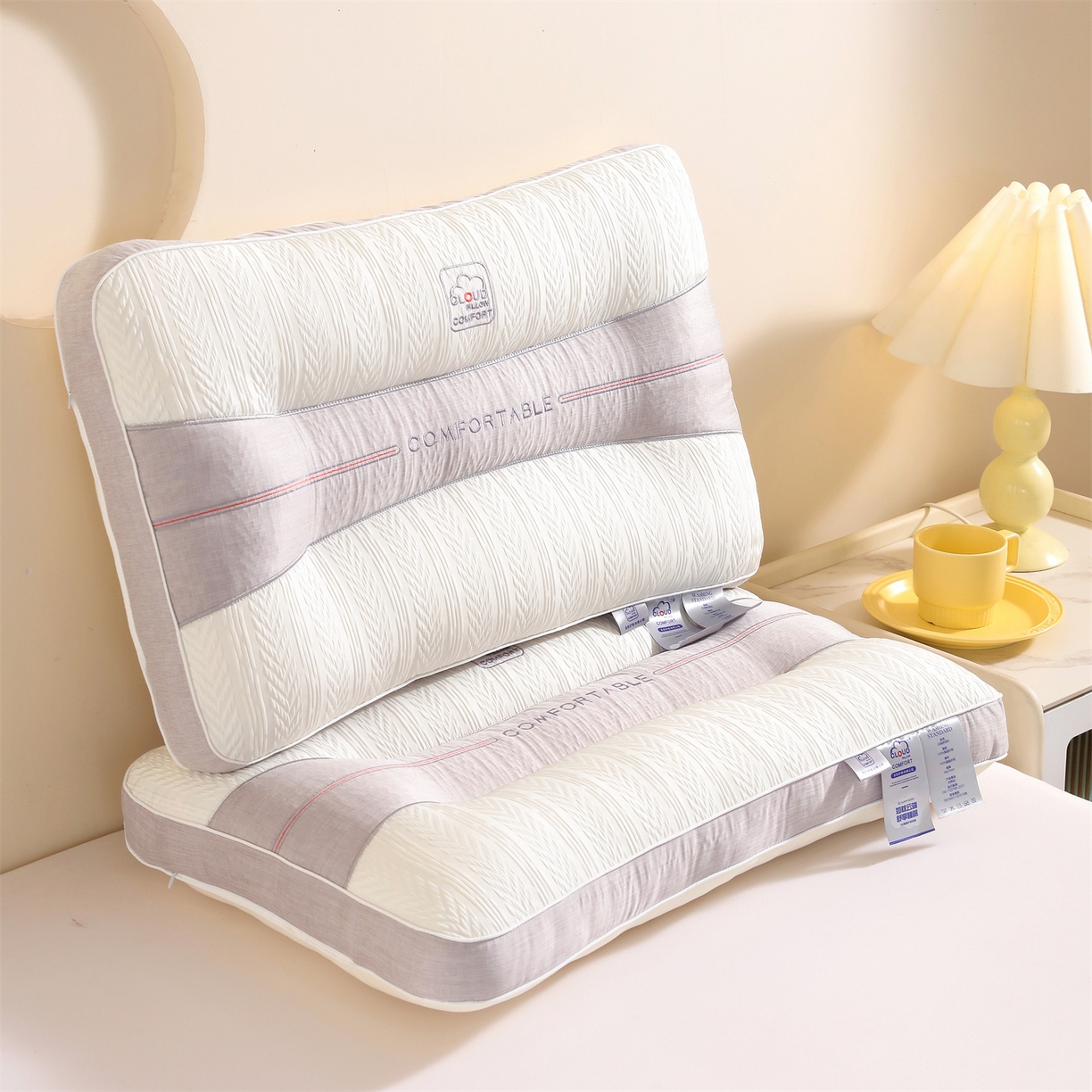 91家纺网 家纺一手货源 找家纺 （总）麦肯锡 2025新款云端舒适定型枕枕头枕芯