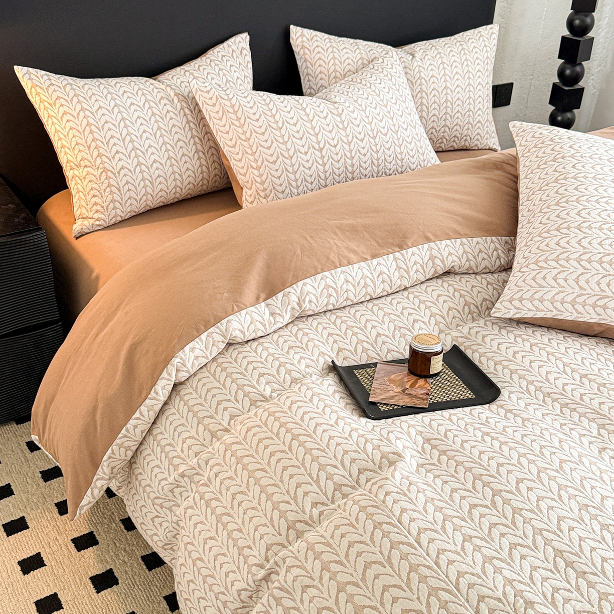 91家纺网 家纺一手货源 找家纺 （总）眠博士 2025新款60s长绒棉纯棉提花磨毛四件套