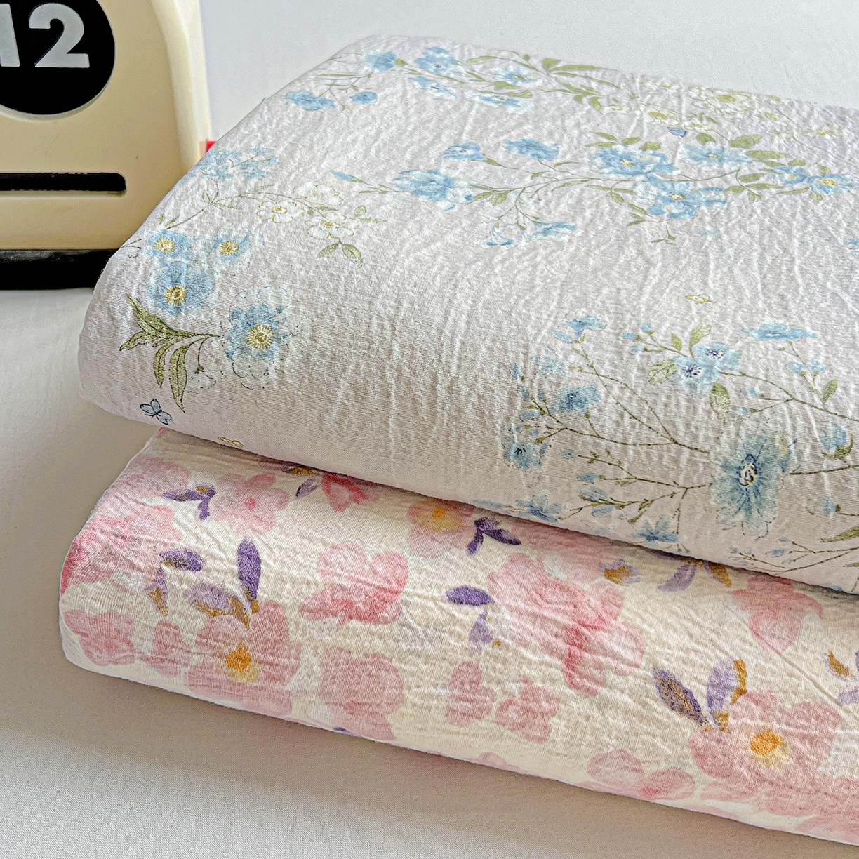 91家纺网 家纺一手货源 找家纺 （总）格真 2025新款A类云感木棉皱皱双层纱床单单床单床单单品床单三件套