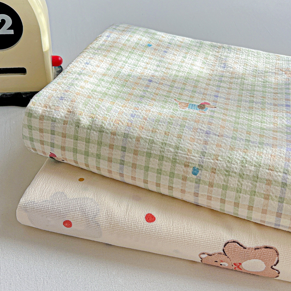 91家纺网 家纺一手货源 找家纺 （总）格真 2025新款A类云感木棉皱皱双层纱床单单床单床单单品床单三件套