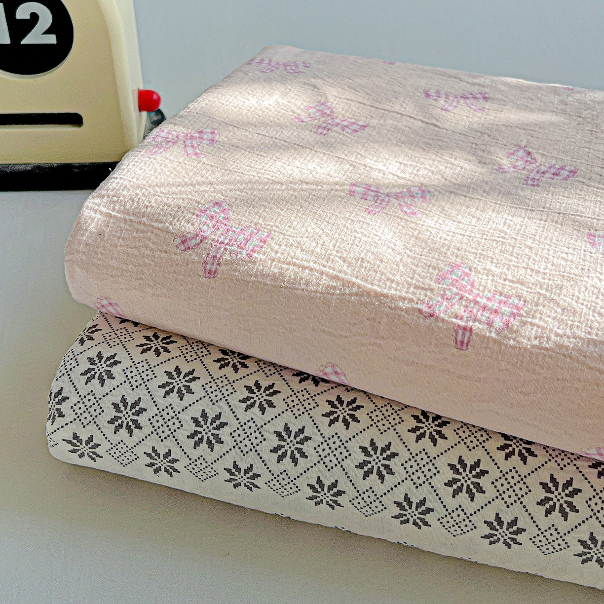 91家纺网 家纺一手货源 找家纺 （总）格真 2025新款A类云感木棉皱皱双层纱床单单床单床单单品床单三件套