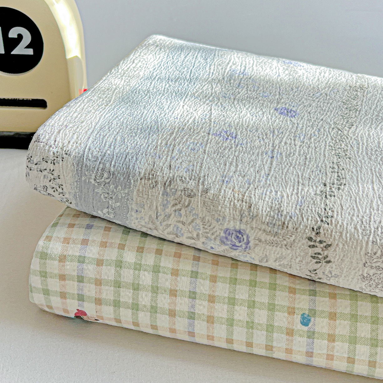 91家纺网 家纺一手货源 找家纺 格真 2025新款A类云感木棉皱皱双层纱床单单床单床单单品床单三件套 组合图仅供展示不可下单