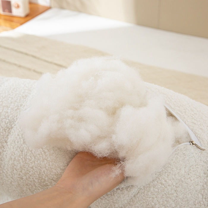 91家纺网 家纺一手货源 找家纺 （总）沐沐家纺 2026新款泰迪绒小雪球床头靠背