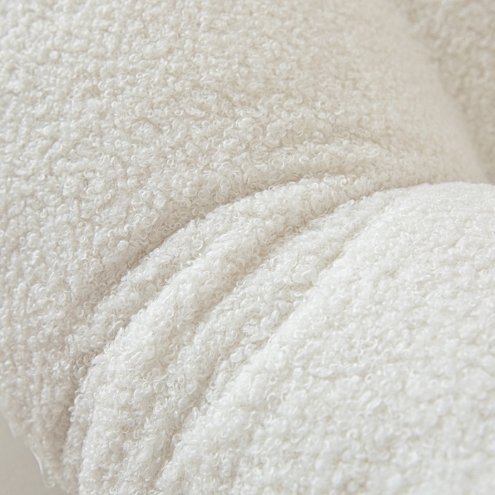 91家纺网 家纺一手货源 找家纺 沐沐家纺 2026新款泰迪绒小雪球床头靠背 小雪球-白色