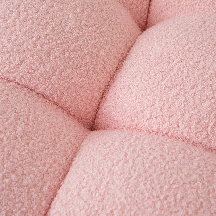 91家纺网 家纺一手货源 找家纺 沐沐家纺 2026新款泰迪绒小雪球床头靠背 小雪球-粉色