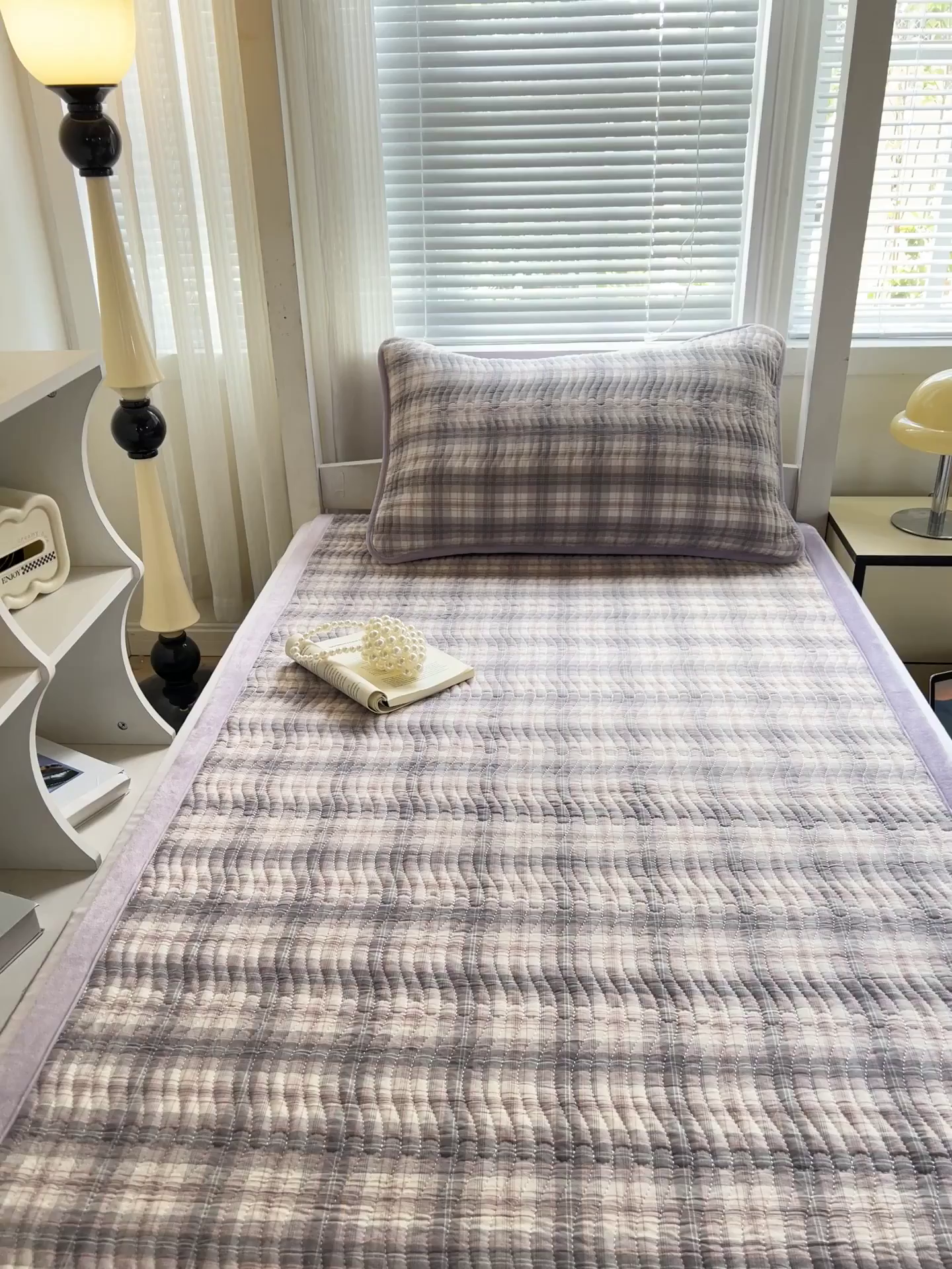 91家纺网 家纺一手货源 找家纺 乐野家居 2025新款开学季 A类全棉水洗棉+宝宝绒学生床盖三件套（多功能被套） 可可紫