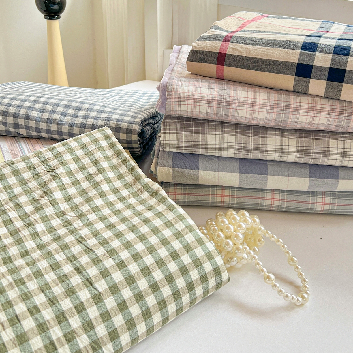 91家纺网 家纺一手货源 找家纺 乐野家居 2025新款开学季 A类全棉水洗棉+宝宝绒学生床盖三件套（多功能被套） 组合图