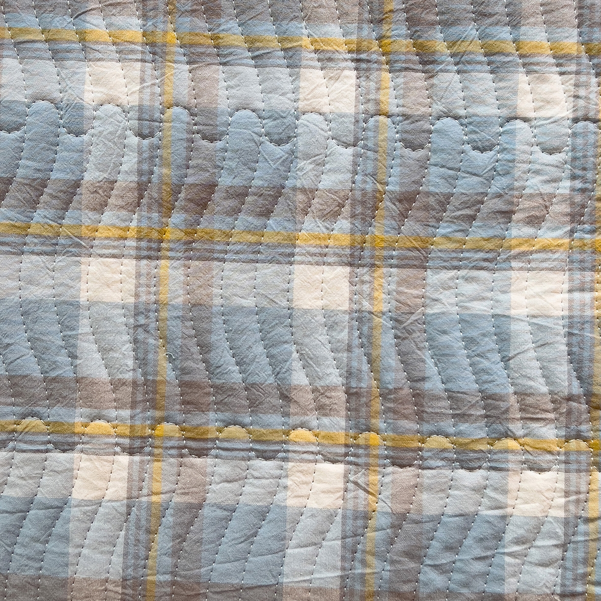 91家纺网 家纺一手货源 找家纺 乐野家居 2025新款开学季 A类全棉水洗棉+宝宝绒学生床盖三件套（多功能被套） 蓝中格