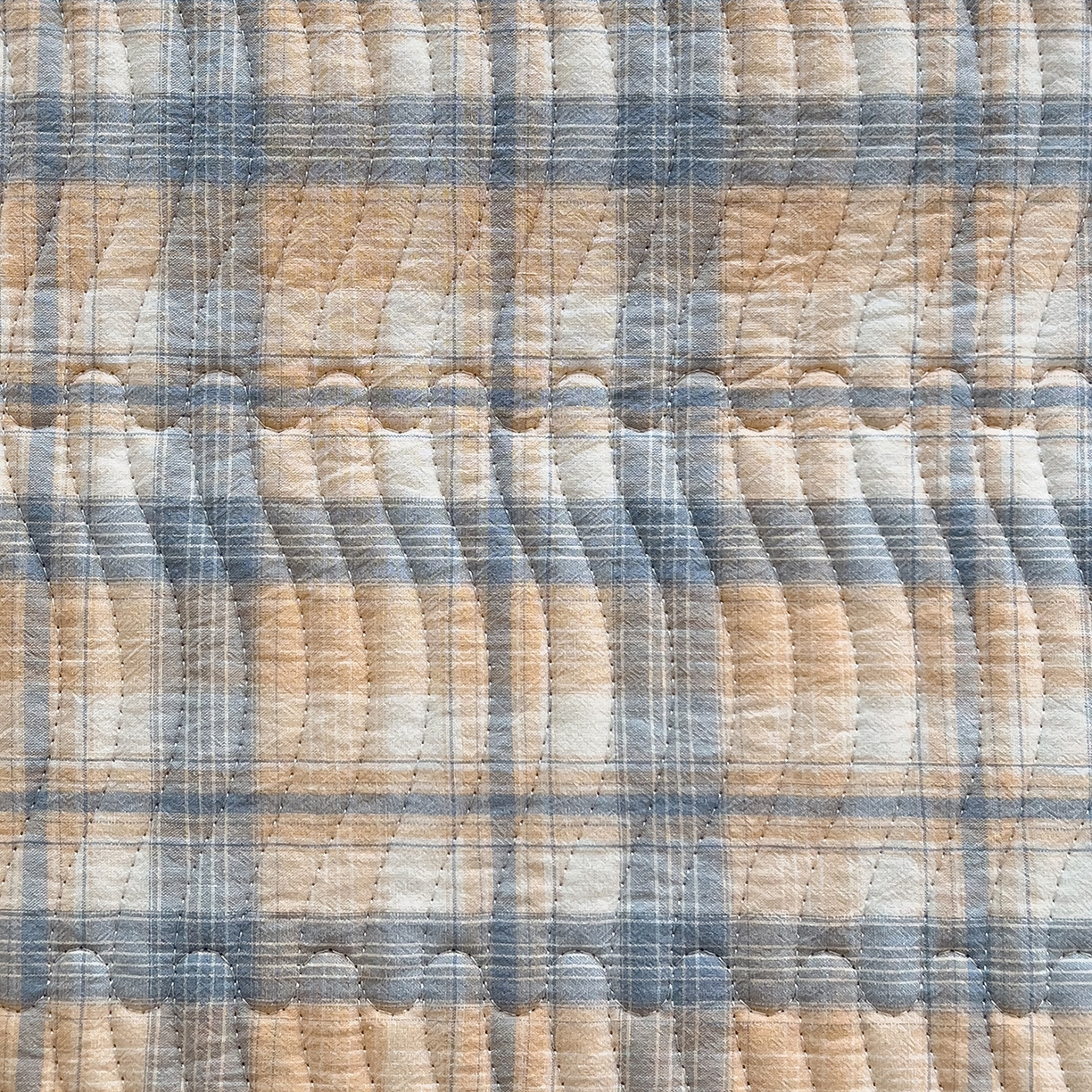 91家纺网 家纺一手货源 找家纺 乐野家居 2025新款开学季 A类全棉水洗棉+宝宝绒学生床盖三件套（多功能被套） 蓝黄中格