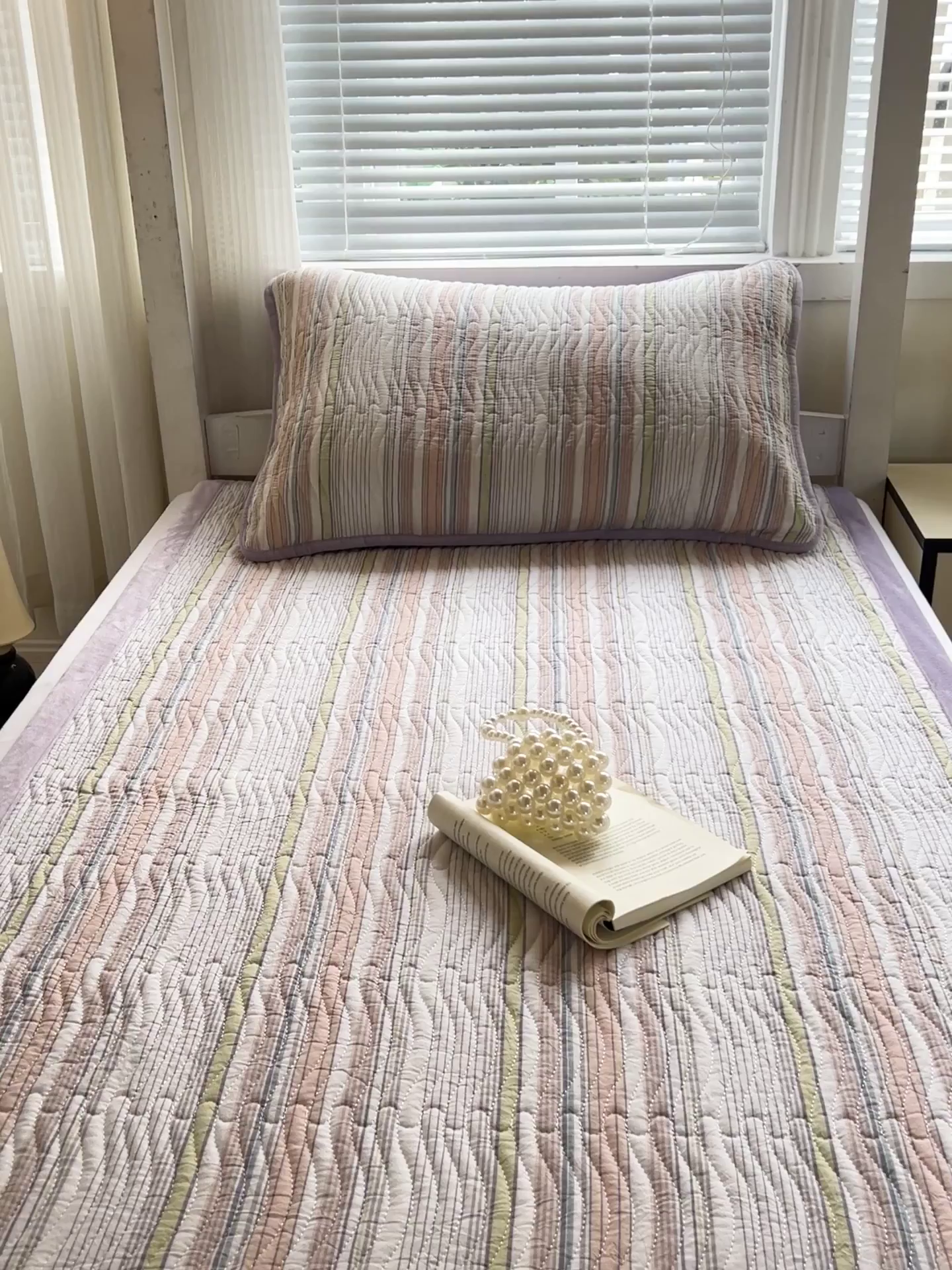 91家纺网 家纺一手货源 找家纺 乐野家居 2025新款开学季 A类全棉水洗棉+宝宝绒学生床盖三件套（多功能被套） 甜心紫