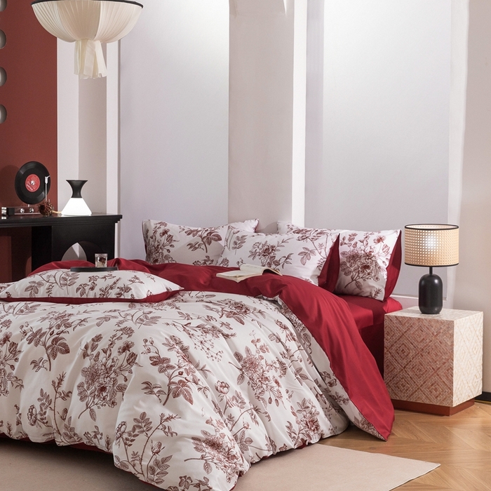 91家纺网 家纺一手货源 找家纺 （总）ONE TWO ONE 121 2025新款高支高密数码印花四件套-花喜光芥(【提供买家秀】为了各位老板们都有利润空间，平台控价券后不得低于318/338元，感谢您的配合与支持)