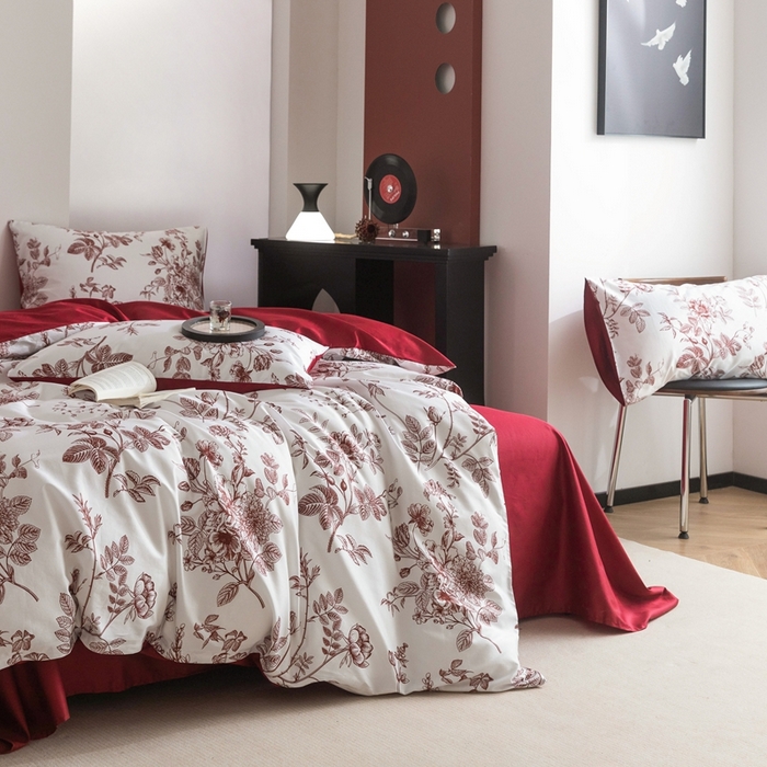 91家纺网 家纺一手货源 找家纺 （总）ONE TWO ONE 121 2025新款高支高密数码印花四件套-花喜光芥(【提供买家秀】为了各位老板们都有利润空间，平台控价券后不得低于318/338元，感谢您的配合与支持)