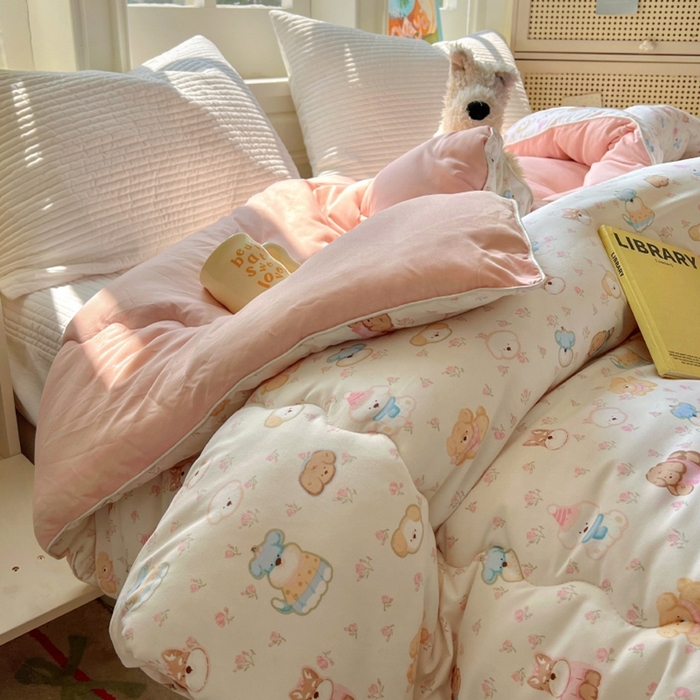 91家纺网 家纺一手货源 找家纺 （总）华誉 2025新款云感木棉皱皱纱双层纱A类超柔学生冬被被子被芯