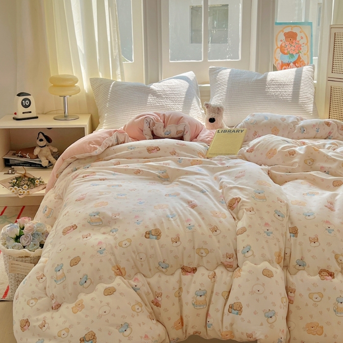 91家纺网 家纺一手货源 找家纺 （总）华誉 2025新款云感木棉皱皱纱双层纱A类超柔学生冬被被子被芯