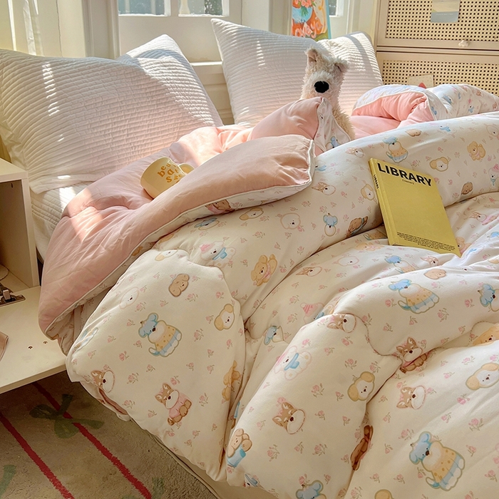 91家纺网 家纺一手货源 找家纺 （总）华誉 2025新款云感木棉皱皱纱双层纱A类超柔学生冬被被子被芯