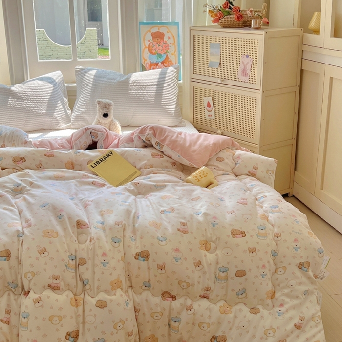 91家纺网 家纺一手货源 找家纺 （总）华誉 2025新款云感木棉皱皱纱双层纱A类超柔学生冬被被子被芯