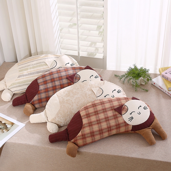 91家纺网 家纺一手货源 找家纺 （总）金牛枕芯 2025新款可爱猫棉麻荞麦枕枕头枕芯-可爱猫系列