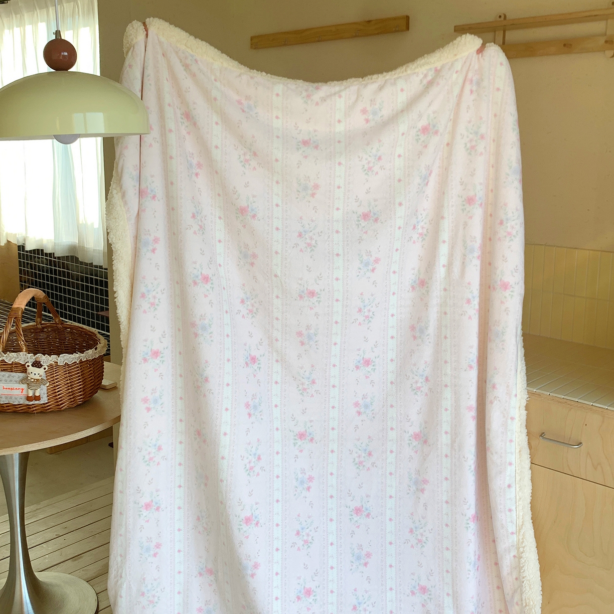 91家纺网 家纺一手货源 找家纺 桃喜 2025新款牛奶绒羊羔绒毛毯 羊羔绒-馥郁粉