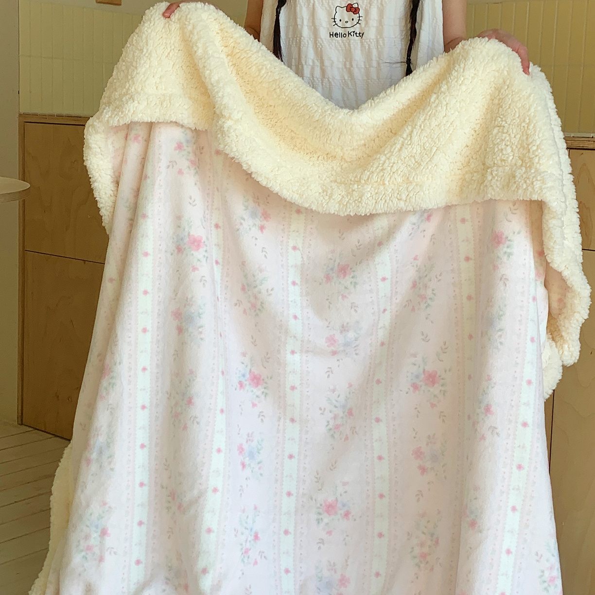 91家纺网 家纺一手货源 找家纺 桃喜 2025新款牛奶绒羊羔绒毛毯 羊羔绒-馥郁粉