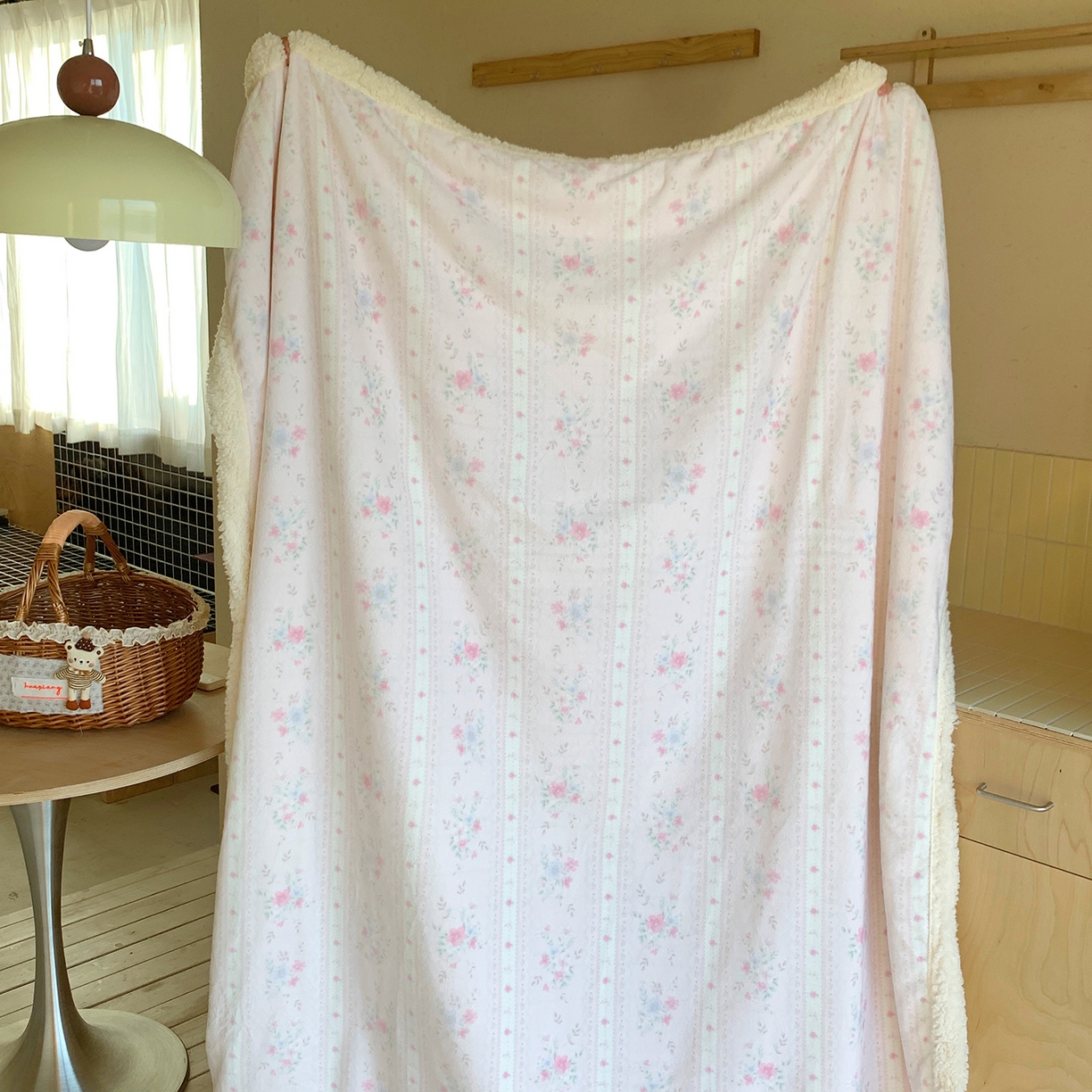 91家纺网 家纺一手货源 找家纺 桃喜 2025新款牛奶绒羊羔绒毛毯 羊羔绒-馥郁粉