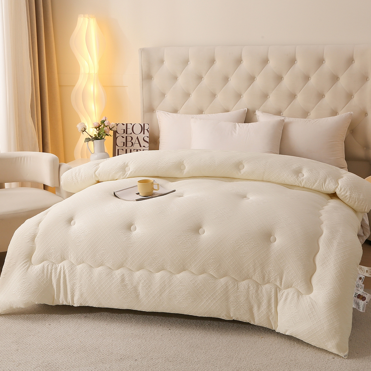 91家纺网 家纺一手货源 找家纺 （总）首爱家纺 2025新款A类针织提花羊毛被冬被被子被芯