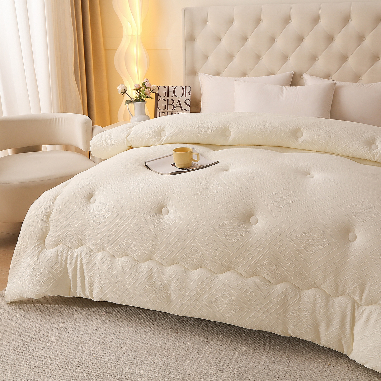 91家纺网 家纺一手货源 找家纺 （总）首爱家纺 2025新款A类针织提花羊毛被冬被被子被芯