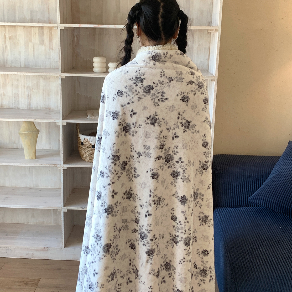 桃喜 2025新款牛奶绒羊羔绒毛毯 羊羔绒-赫本