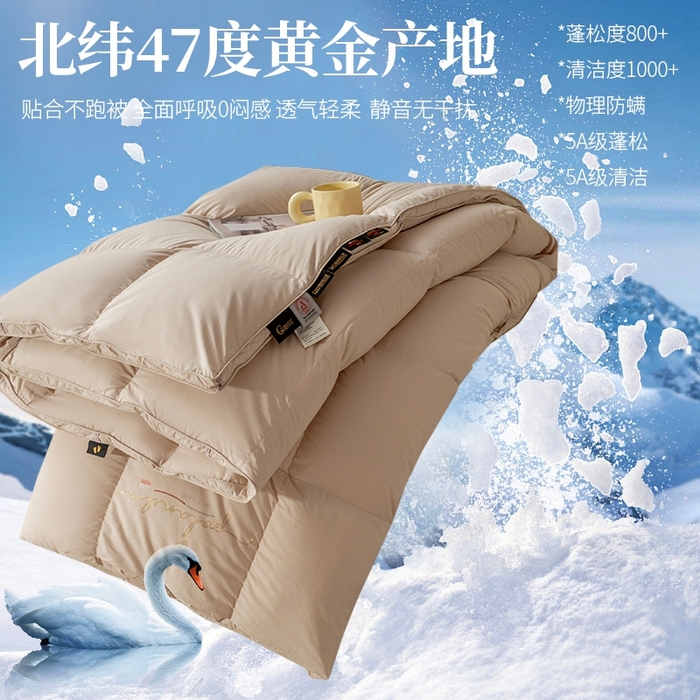 91家纺网 家纺一手货源 找家纺 （总）晋瑞 红顶鹅绒馆 2025新款巴洛克无边被头鹅绒被（糯感）