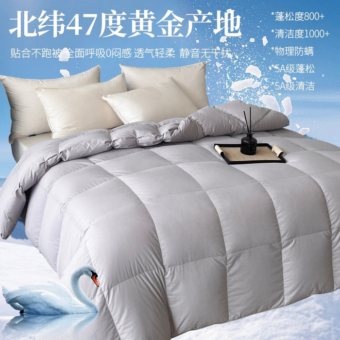 91家纺网 家纺一手货源 找家纺 （总）晋瑞 红顶鹅绒馆 2025新款克洛里斯无边被头鹅绒被（糯感）