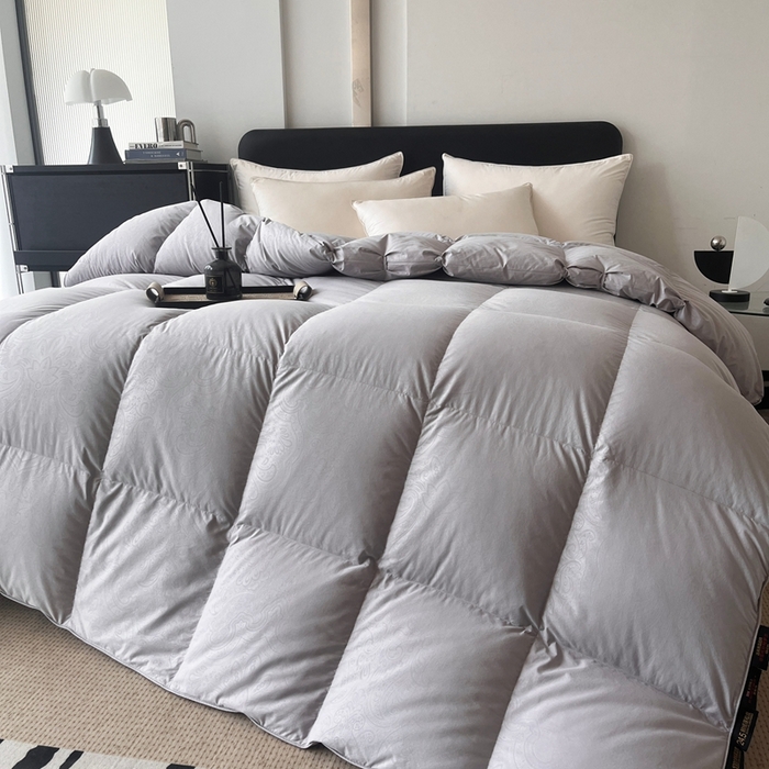 91家纺网 家纺一手货源 找家纺 晋瑞 红顶鹅绒馆 2025新款克洛里斯无边被头鹅绒被（糯感） 克洛里斯无边被头鹅绒被（糯感）灰色