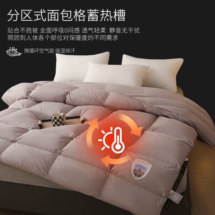 91家纺网 家纺一手货源 找家纺 （总）晋瑞 红顶鹅绒馆 2025新款如意面包分区鹅绒被