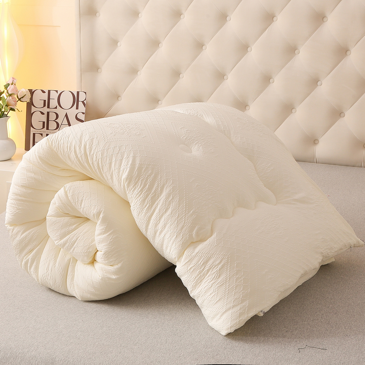 91家纺网 家纺一手货源 找家纺 （总）金泰莱 2025新款A类针织提花羊毛被冬被被子被芯