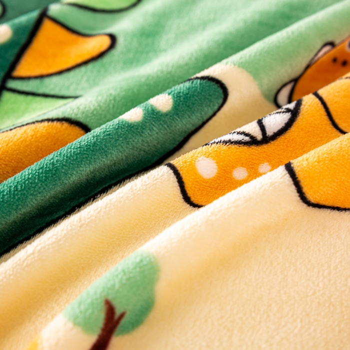 91家纺网 家纺一手货源 找家纺 念家居 2025新款高克重牛奶绒四件套保暖四件套直播爆款电商爆款 开心小恐龙