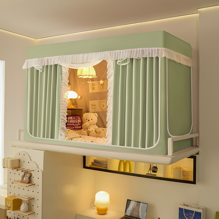 91家纺网 家纺一手货源 找家纺 （总）飞轮海蚊帐 2025新款学生宿舍上下铺加厚遮光蚊帐XZ-93