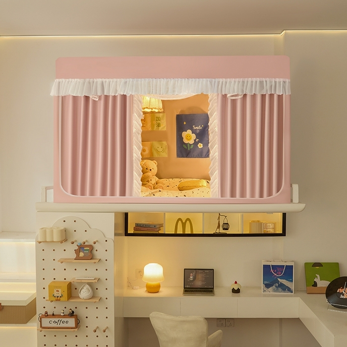 91家纺网 家纺一手货源 找家纺 （总）飞轮海蚊帐 2025新款学生宿舍上下铺加厚遮光蚊帐XZ-93