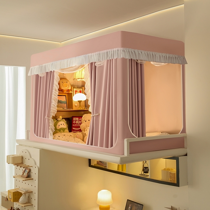 91家纺网 家纺一手货源 找家纺 （总）飞轮海蚊帐 2025新款学生宿舍上下铺加厚遮光蚊帐XZ-93