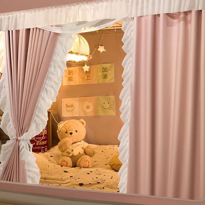 91家纺网 家纺一手货源 找家纺 （总）飞轮海蚊帐 2025新款学生宿舍上下铺加厚遮光蚊帐XZ-93