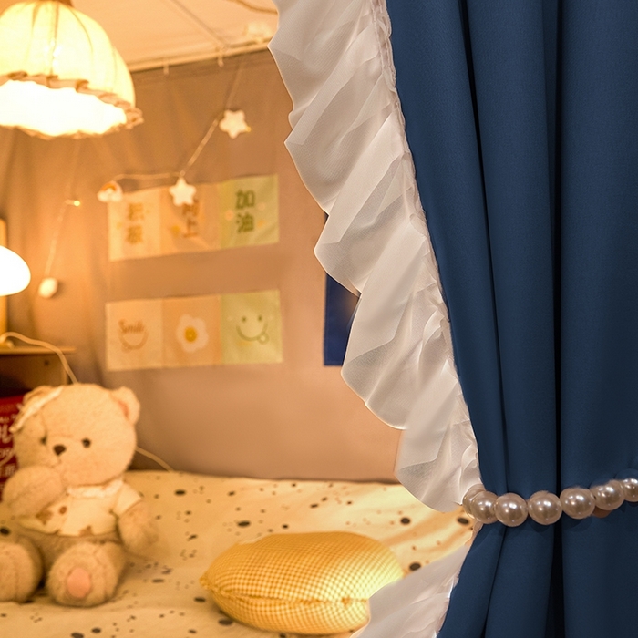 91家纺网 家纺一手货源 找家纺 飞轮海蚊帐 2025新款学生宿舍上下铺加厚遮光蚊帐XZ-93 宾利蓝