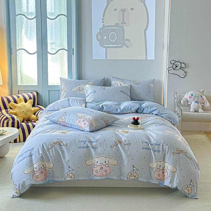 91家纺网 家纺一手货源 找家纺 （总）2025新款8月正版授权三丽鸥全棉纯棉四件套系列