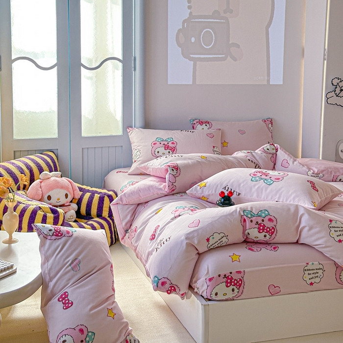 91家纺网 家纺一手货源 找家纺 （总）2025新款8月正版授权三丽鸥全棉纯棉四件套系列