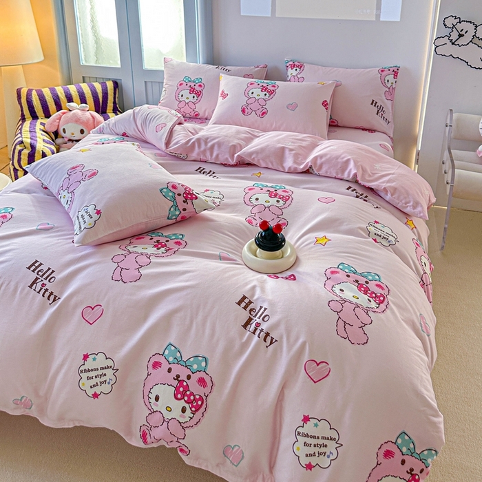 91家纺网 家纺一手货源 找家纺 （总）2025新款8月正版授权三丽鸥全棉纯棉四件套系列