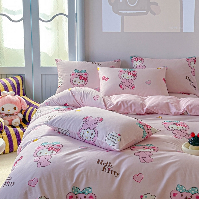 91家纺网 家纺一手货源 找家纺 （总）2025新款8月正版授权三丽鸥全棉纯棉四件套系列