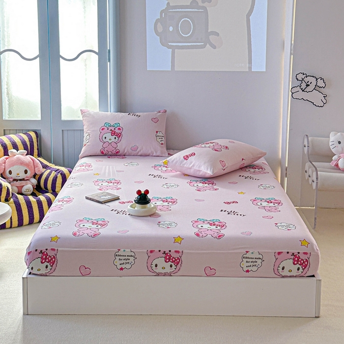 爱丽丝2025新款8月正版授权三丽鸥全棉纯棉床笠单品系列 宝贝KT