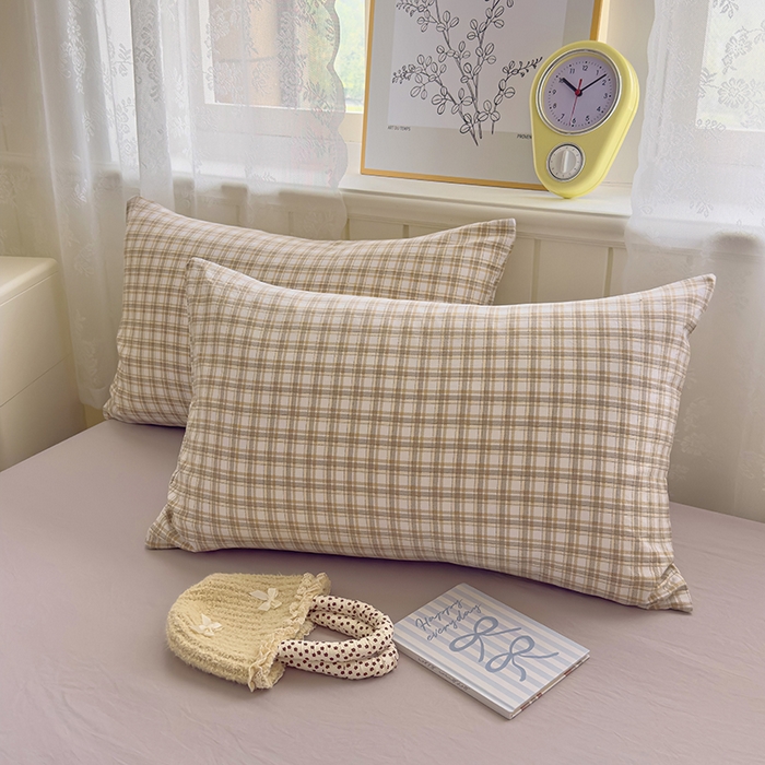 91家纺网 家纺一手货源 找家纺 好亿来家纺 2025新款加厚A类云感双层纱四件套 麦斯-咖