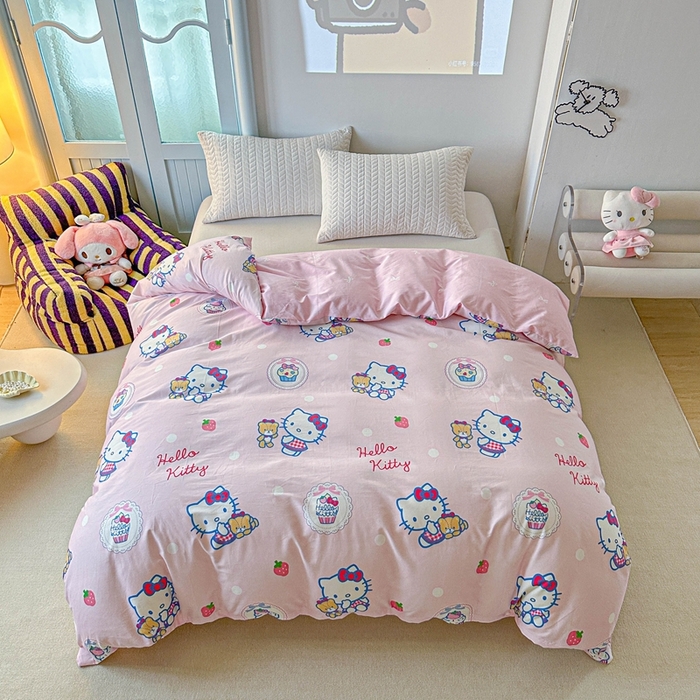 91家纺网 家纺一手货源 找家纺 （总）爱丽丝2025新款8月正版授权三丽鸥全棉纯棉被套单品系列